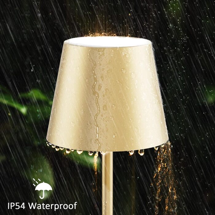 LED настільна лампа K-Bright 2 шт. з регулюванням яскравості, акумуляторна, бездротова, 3000K/4000K/6000K, USB-C, IP54, білий колір