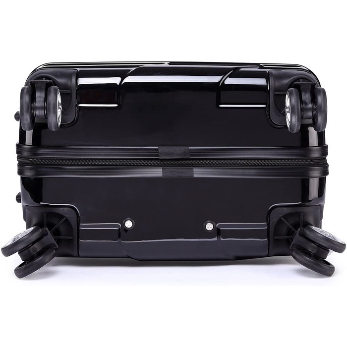 Коно ручна поклажа візок Валіза Дорожня валіза жорсткий чохол Бортовий багаж Новий з 4 коліщатками ПК М - 20 Чорний М-57 см чорний