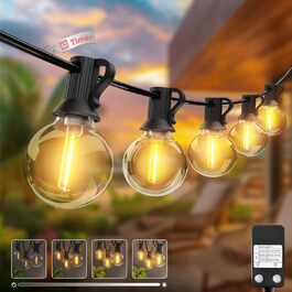 Світлодіодна гірлянда для вулиці 23м (30+3 лампочки) - регульоване світло, тепле біле освітлення, для тераси, саду, вечірки. Без пульта.