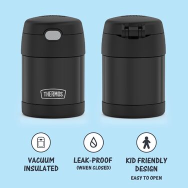 Дитячий контейнер для їжі з нержавіючої сталі THERMOS Funtainer, 284 мл, чорний