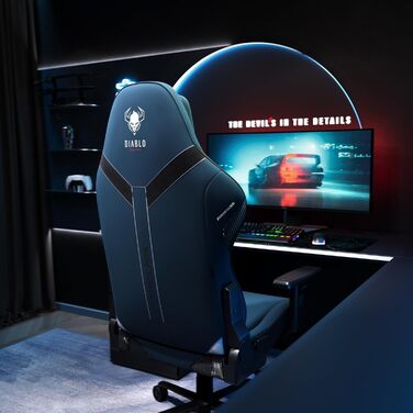 Ігровий крісло Diablo Gaming X.One Prime з підголівником та системою охолодження. Міцний металевий каркас, регульовані підлокітники. Макс. навантаження 140 кг.