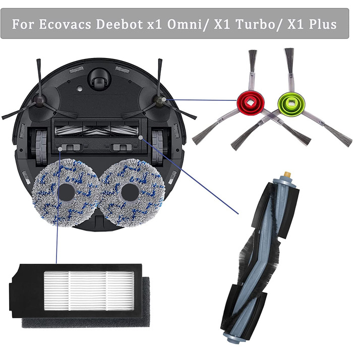 Аксесуари Ailomey для пилососів Ecovacs Deebot X1 Turbo, X1 і X1 Plus