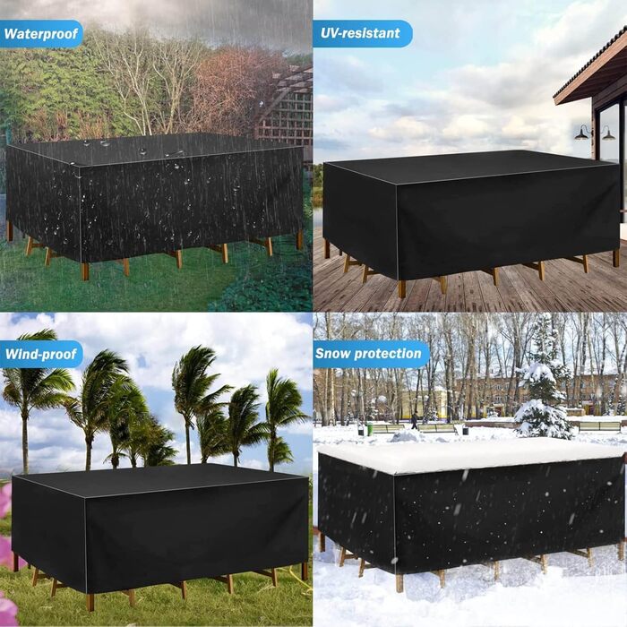 Водонепроникний чохол для садовой меблів RICHIE 170x95x70 см, Heavy Duty Oxford 420D, захист від УФ, для саду та патіо