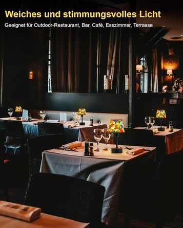 2 шт. Бездротові настільні лампи для обіднього столу з акумулятором 5200mAh, сенсорне регулювання яскравості, портативні лампи для ресторану, вітальні, спальні, бару, їдальні, нічники (багатобарвні, 2 шт.)