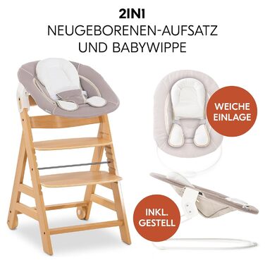 Дитячий стільчик Hauck Alpha Move Newborn Set - регульований, з підставкою для новонароджених та піднос
