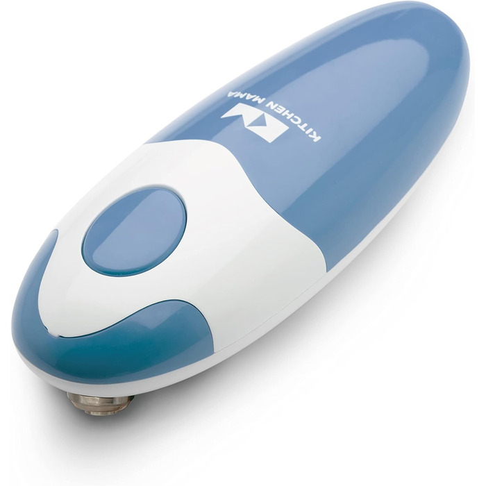 Електричний відкривач банок Kitchen Mama 2.0: автоматичний, бездротовий, з гладкою кромкою, харчовий, Blaugrau