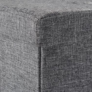 Relaxdays Складана лавка з льону