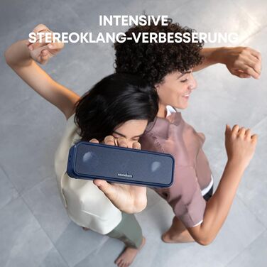 Soundcore 3 Bluetooth Портативна Колонка: Стерео Звук, Titan Membrana, BassUp, 24 год, IPX7, EQ, для дому та на вулицю (Чорний)
