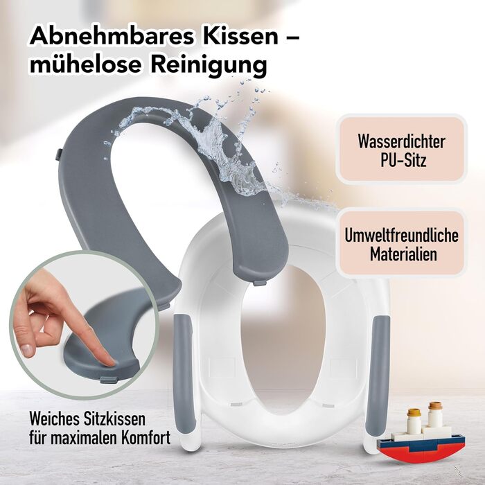 Дитячий унітаз-сходи KidzCorner з регульованою висотою, складаний, для привчання до горщика та як підніжка