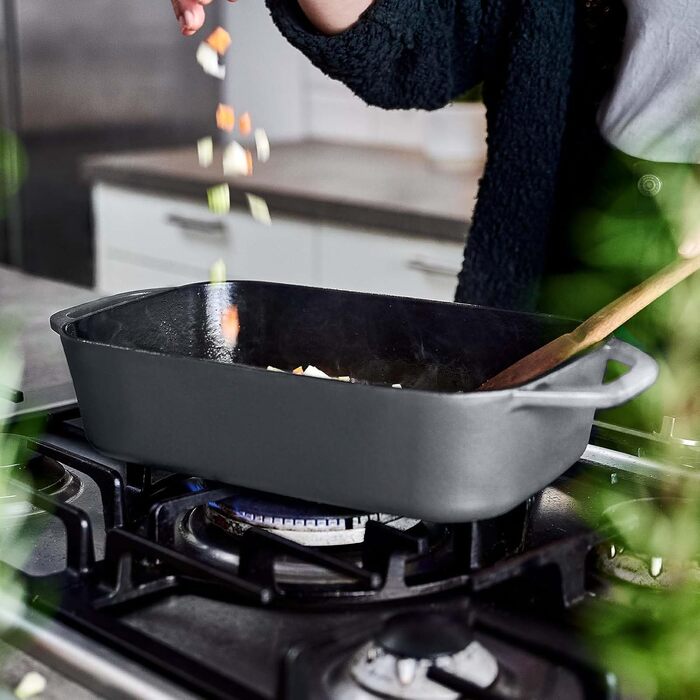 Форма для випічки Springlane з чавуну з кришкою 3л, емальована, для хліба, паштетів та запіканок, 33,5 x 13 см, м'ятного кольору