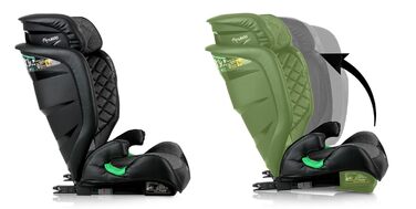 Автокрісло Nukido для дітей 15-36 кг, 4-12 років, ISOFIX, регулювання підголівника та нахилу, Louis (темно-сірий)