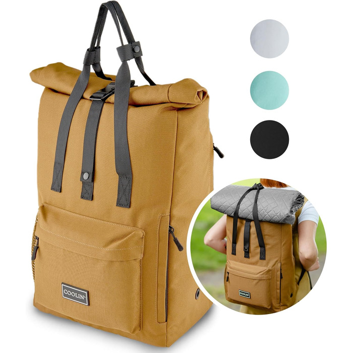 Терморюкзак Coolin' Kühlrucksack 30L: 30 літрів, з відділенням для охолодження, для пікніків та відпочинку на природі (білий/коричневий)