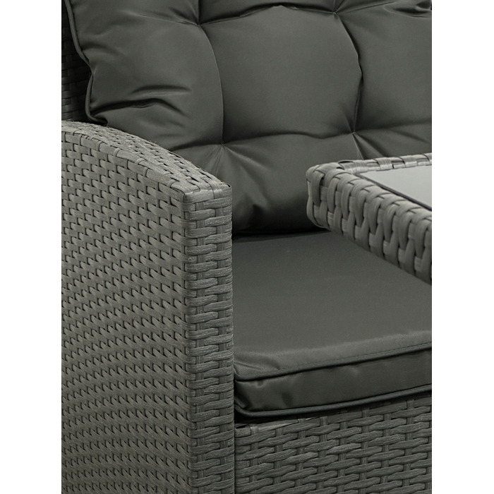 Комплект садових меблів IdealGarden із техноротанга, коричневий, 5 предметів