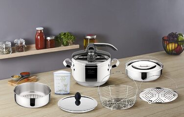 Аксесуари для сковороди-каструлі Lagostina: чаша 7 літрів, метал, срібна, діаметр 22 см