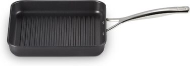 Сковорода-гриль Le Creuset з антипригарним покриттям, алюміній, 23 см, для всіх плит (вкл. індукційну), сіра/срібна