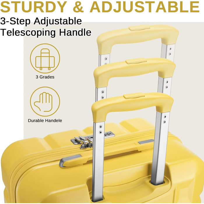 Набір валіз KONO 2 в 1: велика валіза 62 см + косметичка (білий)