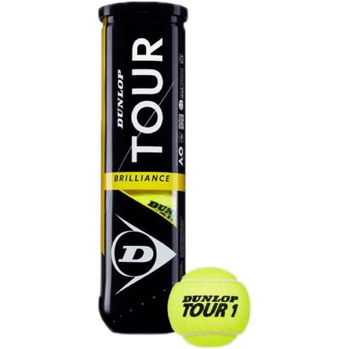 Тенісні м'ячі Dunlop Tour Brilliance Box 18 x 4 м'ячі