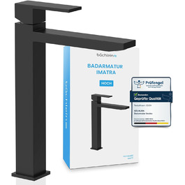 Змішувач для ванної кімнати Bächlein Imatra чорного матового кольору, однорідний, сучасний дизайн