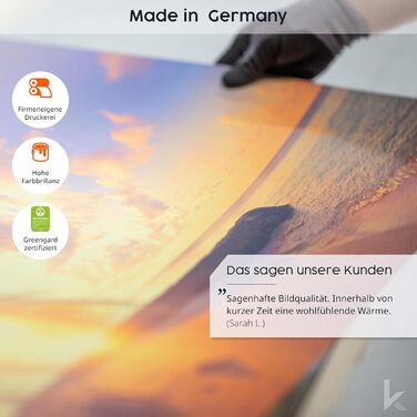 Інфрачервовий обігрівач Könighaus з ТÜV SÜD та 5 роками гарантії (Виготовлено в Німеччині). Можливість завантаження власного зображення. 300W, білий каркас, з термостатом