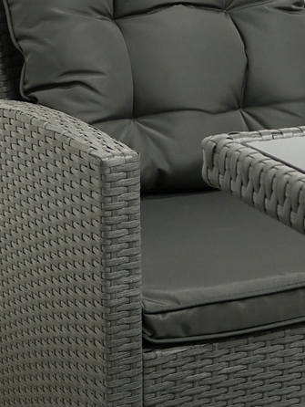 Комплект садових меблів IdealGarden із техноротанга, коричневий, 5 предметів