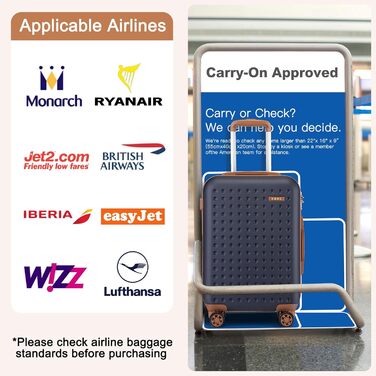 Набір валіз KONO з ABS пластику (4 шт.) - білий колір, 75x48x29 см, з TSA замком