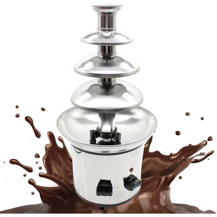 Шоколадний фонтан YUNRUX 4-ярусний, професійний, з нержавіючою сталею, 170W, 220V