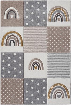 Дитячий килимок Merinos - Бежевий - Сірий - Поліпропілен - 120 x 170 см - Печворк