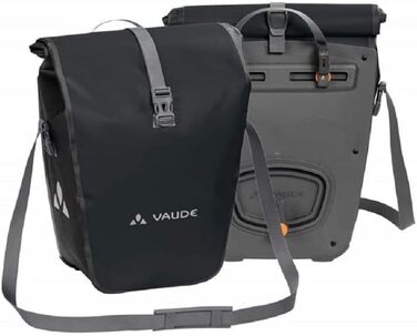 Кофри для багажника Aqua Back 2x24L, 2 задні кофри водонепроникні, велосипедна сумка-кофр ззаду, легке кріплення Зроблено в Німеччині Чорний універсальний розмір підходить для всіх