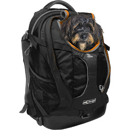 Рюкзак для собак Kurgo G-Train з вбудованим відсіком для домашніх тварин, водонепроникним дном, для домашніх тварин вагою до 11 кг, чорний стандартна упаковка Чорний