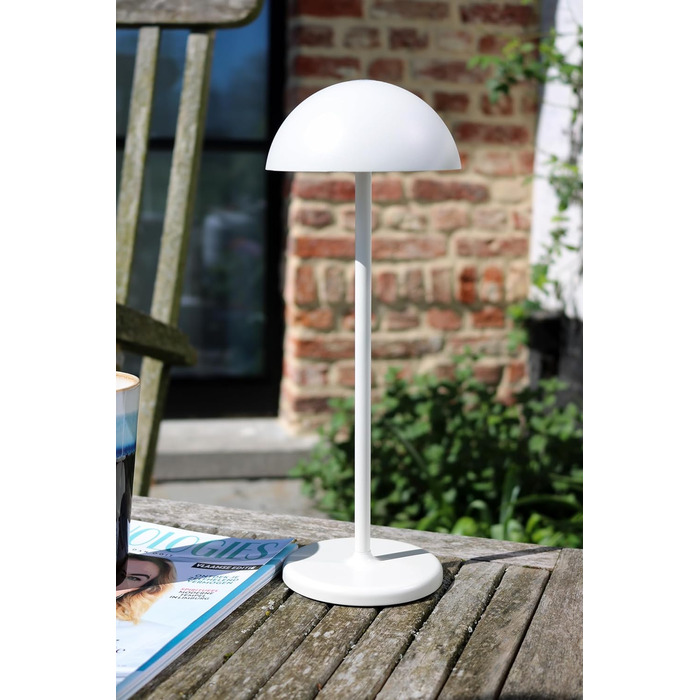 LED-лампа LUCIDE JOY - перезарядна настільна лампа для дому та вулиці, IP54, 1.5W, 3000K, біла