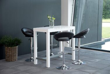 Барний стілець AC Design Furniture Thilde, комплект 2 шт., чорна екошкіра, 56x50x100 см