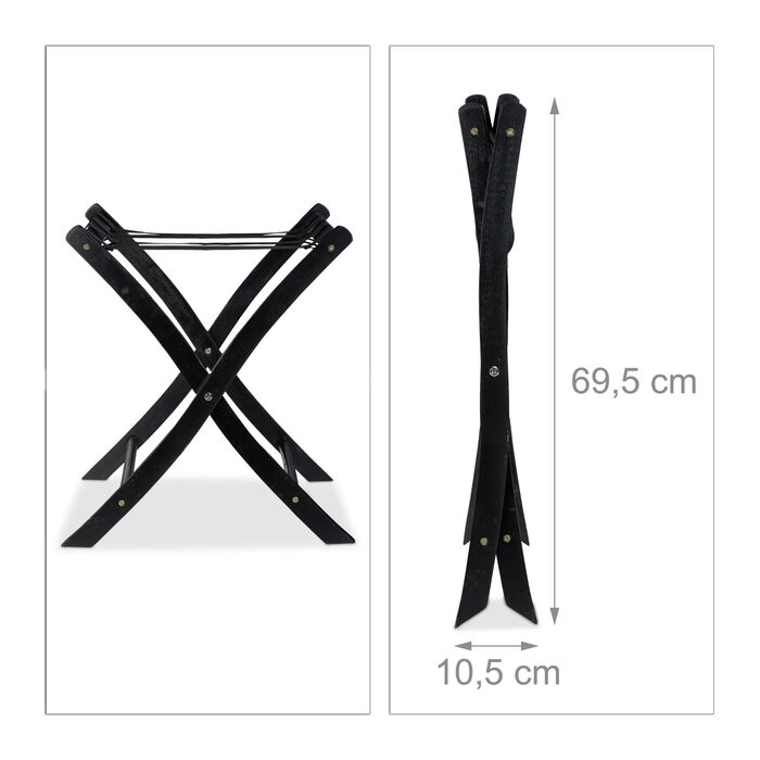 Підставка для валізи клапана, дерево Relaxdays