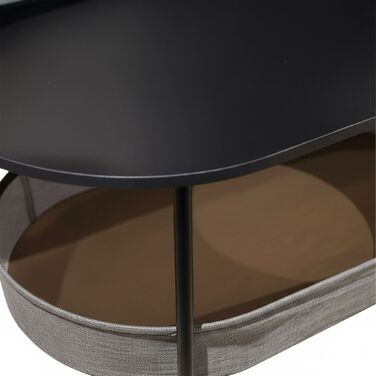 Столик журнальний Relaxdays овальної форми з місцем для зберігання