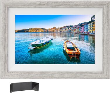 Цифровий фоторамка 10 дюймів з Wi-Fi, дерев'яний, 2K/4K HD IPS 1920x1080, розумний, для передачі фото та відео