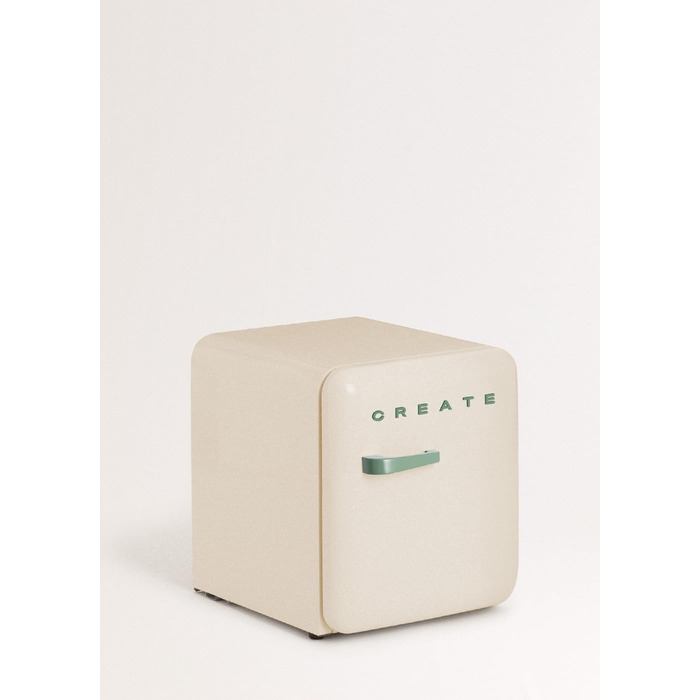 Ретро міні-холодильник 50 Gold, 48л, кремовий, 50x44x49.8 см