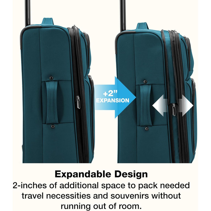 Набір валіз U.S. Traveler Anzio Softside Spinner 3-Piece (22/26/30) блакитно-зелений