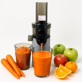 Електричний соковитискач JuiceInstant Kompakter: холодний віджим, BPA-free, з фільтром, сірий