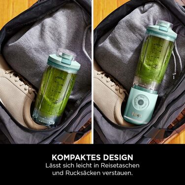 Портативний блендер Ninja Blast Max: 570 мл, акумулятор, 3 функції, для смузі та протеїнових коктейлів (BC251EULD)