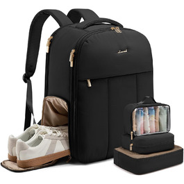 LOVEVOOK Рюкзак для ручної поклажі, 40L, для подорожей, з відділенням для взуття та ноутбука 17 дюймів, водонепроникний, для жінок