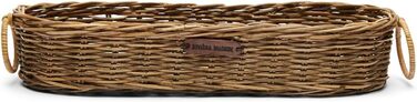 Хлібний кошик Riviera Maison, хлібниця, зберігання хліба, плетений, ручної роботи - Кошик для свіжого бакету з ротанга в сільському стилі - коричневий - (ДхШхВ) 14x40x8