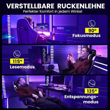 Ігровий крісло-шкік Gamer Sessel - ергономічне ігрове крісло з підтримкою попереку, регульоване по висоті, м'яке, до 150 кг, велике