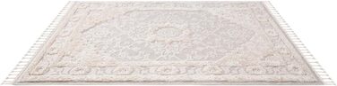 Килим City Boho Carpet Cream 80x150 см - Орнаменти, Бордюр, 3D Ефект, Бахрома, Сизаль