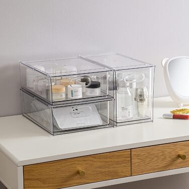 Кюхонні контейнери для зберігання MineSign, 4 шт., висувні, прозорі, пластикові, 2L + 1XL