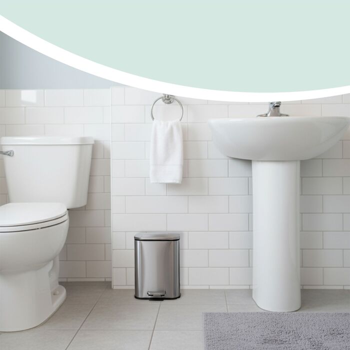 Відро для сміття Relaxdays з захистом від відбитків пальців, 5 л