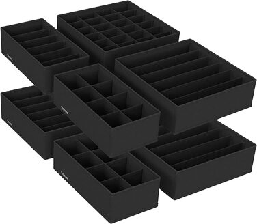 Органайзери для висувних полиць SONGMIC 8 предметів чорні