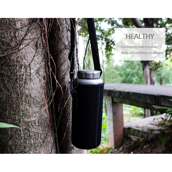 Фляга для води iBasingo 1050 мл з широким горлом, не протікає, для спорту, кемпінгу, туризму та подорожей (Ti3005D, Ti3005d-1050ml)