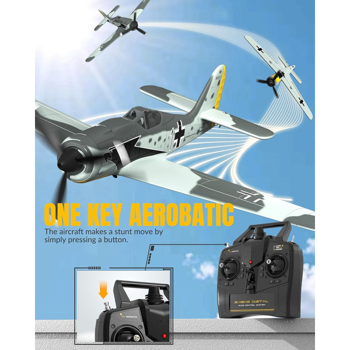 Літак на радіокеруванні VolantexRC 761-5 P-51 Mustang RTF (Готовий до польоту) з Xpilot стабілізацією, для початківців, 4-канальний