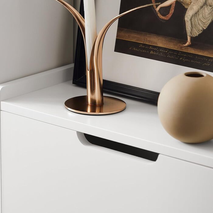 Взуттєва шафа SoBuy вузька з 3 дверцятами, компактна, біла, 50x129x19 см (FSR151-H-W)