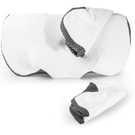 Ортопедична подушка для шиї IDEA з Memory Foam для сну на боці, спині та животі. Ергономічна подушка для шиї з ефектом пам'яті (62 x 34.5 x 12/8 см)