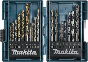 Набір свердел Makita ‎B-49432 18 шт з титановим покриттям